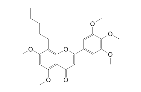 5,7-DIMETHOXY-2-(3',4',5'-TRIMETHOXYPHENYL)-8-PENTYL-4H-CHROMEN-4-ONE