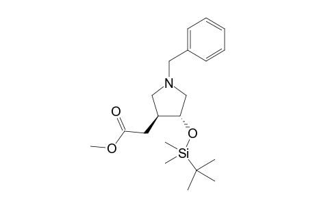 trans-Methyl 2-[1-benzyl-4-(t-butyldimethylsilyloxy)pyrrolidin-3-yl]acetate