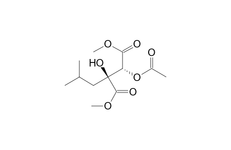Butanedioic acid, 3-(acetyloxy)-2-hydroxy-2-(2-methylpropyl)-, dimethyl ester, [S-(R*,S*)]-