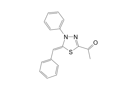 1-[(5Z)-4-phenyl-5-(phenylmethylene)-1,3,4-thiadiazol-2-yl]ethanone