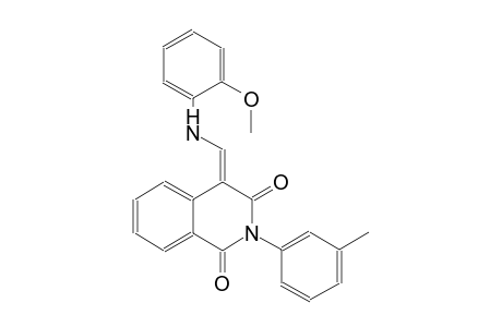 1,3(2H,4H)-isoquinolinedione, 4-[[(2-methoxyphenyl)amino]methylene]-2-(3-methylphenyl)-, (4E)-