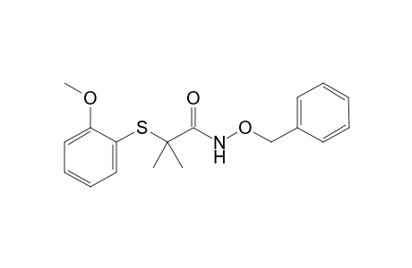 N-(benzyloxy)-2-((2-methoxyphenyl)thio)-2-methylpropanamide