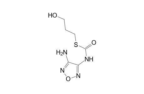 Thiocarbaminic acid, N-(4-amino-3-furazanyl)-, S-(3-hydroxypropyl) ester