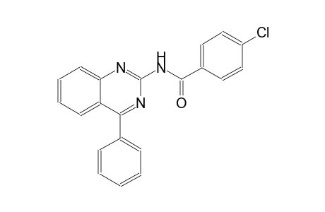 4-chloro-N-(4-phenyl-2-quinazolinyl)benzamide