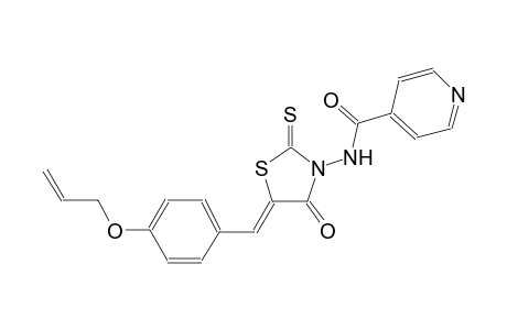 N-{(5Z)-5-[4-(allyloxy)benzylidene]-4-oxo-2-thioxo-1,3-thiazolidin-3-yl}isonicotinamide