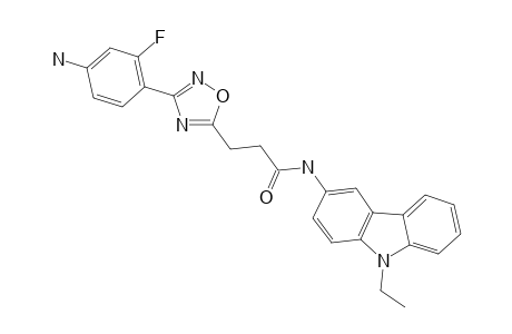 3-[3-(4-AMINO-2-FLUOROPHENYL)-1,2,4-OXADIAZOL-5-YL]-N-(9-ETHYL-9H-CARBAZOL-3-YL)-PROPANAMIDE