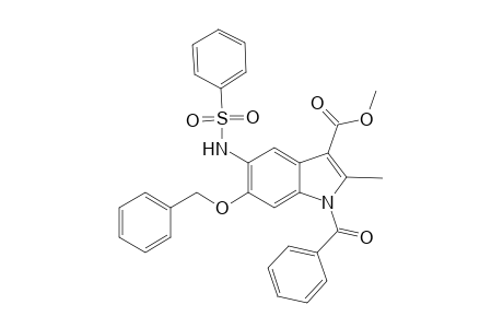 n-(phenylsulfonyl)-5-amino-1-benzoyl-6-(benzyloxy)-2-methylindole-3-carboxylic acid methyl esterN,1-dibenzoyl-N-(phenylsulfonyl)-5-amino-6-(benzyloxy)-2-methylindole-3-carboxylic acid methyl ester