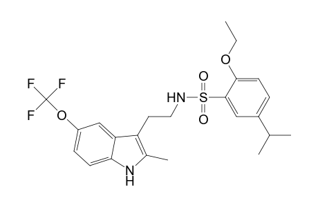 2-Ethoxy-N-[2-[2-methyl-5-(trifluoromethoxy)-1H-indol-3-yl]ethyl]-5-propan-2-ylbenzenesulfonamide