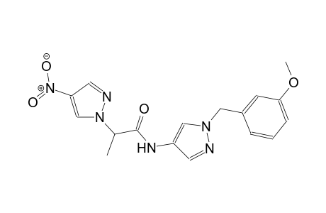 N-[1-(3-methoxybenzyl)-1H-pyrazol-4-yl]-2-(4-nitro-1H-pyrazol-1-yl)propanamide