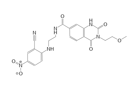 N-[2-(2-cyano-4-nitroanilino)ethyl]-3-(2-methoxyethyl)-2,4-dioxo-1,2,3,4-tetrahydro-7-quinazolinecarboxamide
