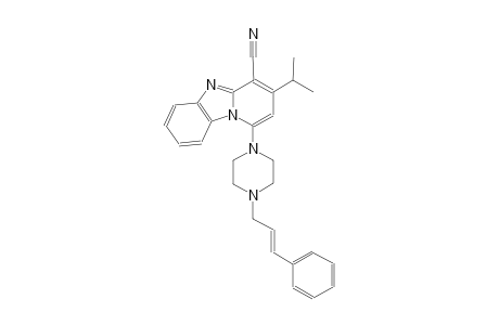 3-isopropyl-1-{4-[(2E)-3-phenyl-2-propenyl]-1-piperazinyl}pyrido[1,2-a]benzimidazole-4-carbonitrile