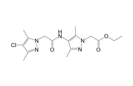 1H-Pyrazole-1-acetic acid, 4-[[2-(4-chloro-3,5-dimethyl-1H-pyrazol-1-yl)acetyl]amino]-3,5-dimethyl-, ethyl ester