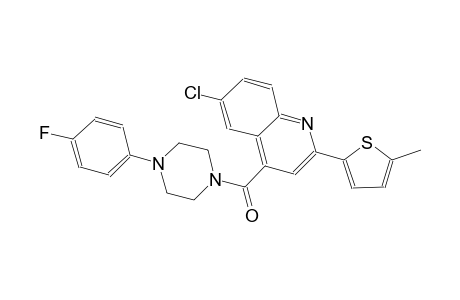6-chloro-4-{[4-(4-fluorophenyl)-1-piperazinyl]carbonyl}-2-(5-methyl-2-thienyl)quinoline
