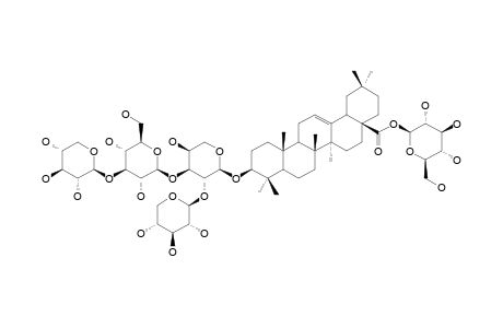 ARALIASAPONIN-I;28-O-BETA-D-GLUCOPYRANOSYL-OLEANOLIC-ACID-3-O-BETA-D-XYLOPYRANOSYL-(1->3)-BETA-D-GLUCOPYRANOSYL-(1->3)-[BETA-D-XYLOPYRANOSYL-(1->2)