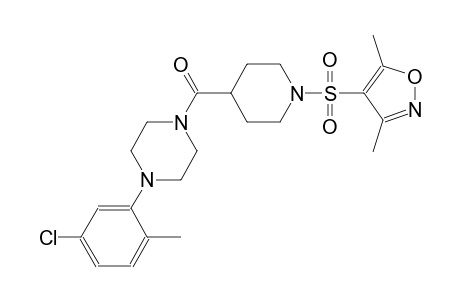 1-(5-chloro-2-methylphenyl)-4-({1-[(3,5-dimethyl-4-isoxazolyl)sulfonyl]-4-piperidinyl}carbonyl)piperazine