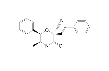 (2R,5S,6R)-3-keto-4,5-dimethyl-6-phenyl-2-[(E)-styryl]morpholine-2-carbonitrile