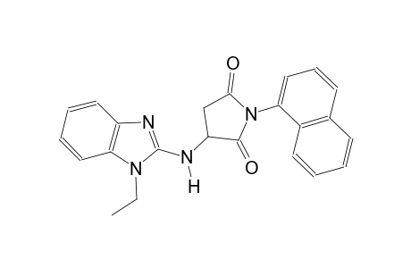 3-[(1-ethyl-1H-benzimidazol-2-yl)amino]-1-(1-naphthyl)-2,5-pyrrolidinedione
