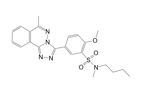 N-butyl-2-methoxy-N-methyl-5-(6-methyl[1,2,4]triazolo[3,4-a]phthalazin-3-yl)benzenesulfonamide
