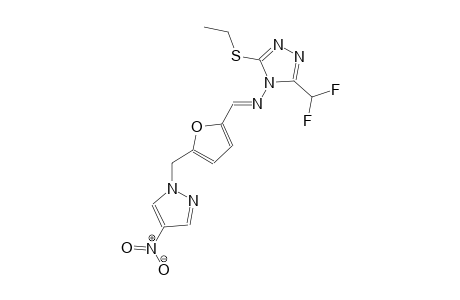 3-(difluoromethyl)-5-(ethylsulfanyl)-N-((E)-{5-[(4-nitro-1H-pyrazol-1-yl)methyl]-2-furyl}methylidene)-4H-1,2,4-triazol-4-amine