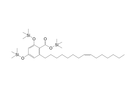 Benzoic acid, 2,4-dihydroxy-6-(8Z)-8-pentadecen-1-yl-, 3-o-tms