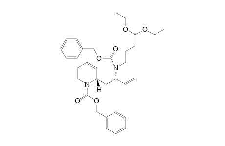 (2S,8S)-{[N-(Benzyloxycarbonyl)-2-2-(N-benzyloxycarbonyl)-(4,4-diethoxybutyl)amino]but-3-enyl}-1,2,5,6-tetrahydropyridine