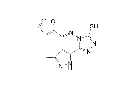 4-{[(E)-2-furylmethylidene]amino}-5-(3-methyl-1H-pyrazol-5-yl)-4H-1,2,4-triazole-3-thiol