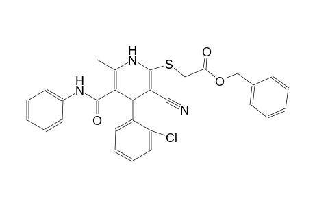benzyl {[5-(anilinocarbonyl)-4-(2-chlorophenyl)-3-cyano-6-methyl-1,4-dihydro-2-pyridinyl]sulfanyl}acetate