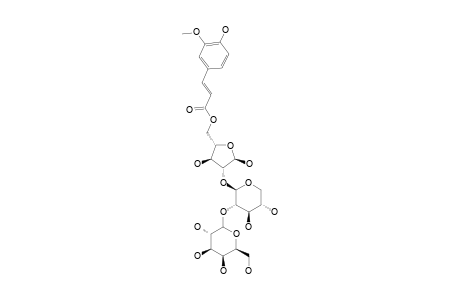 FAXG;ALPHA-L-GALACTOPYRANOSYL-(1->2)-BETA-D-XYLOPYRANOSYL-(1->2)-5-O-TRANS-FERULOYL-ALPHA-L-ARABINOFURANOSIDE