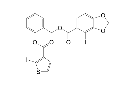 1-[2-Iodo-3,4-(methylenedioxy)benzoyloxymethyl]-2-(2-iodo-3-thienylcarbonyloxy)benzene