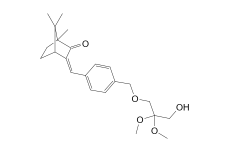 3-[4-(3-hydroxy-2,2-dimethoxypropoxymethyl)benzylidene]-4,7,7-trimethylbicyclo[2.2.1]heptan-2-one