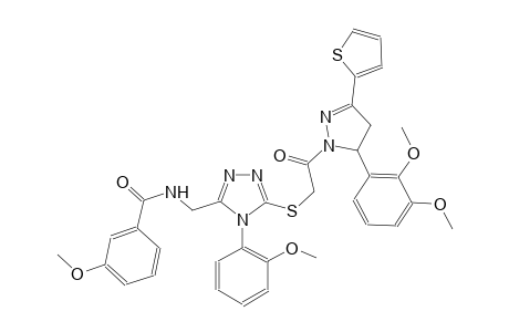benzamide, N-[[5-[[2-[5-(2,3-dimethoxyphenyl)-4,5-dihydro-3-(2-thienyl)-1H-pyrazol-1-yl]-2-oxoethyl]thio]-4-(2-methoxyphenyl)-4H-1,2,4-triazol-3-yl]methyl]-3-methoxy-