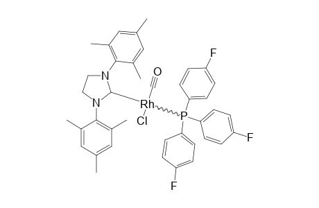 CHLORO-RHODIUM-1,3-BIS-(2,4,6-TRIMETHYLPHENYL)-4,5-DIHYDROIMIDAZOL-2-YLIDENE-CARBONYL-TRIS-(PARA-FLUOROPHENYL)-PHOSPHINE