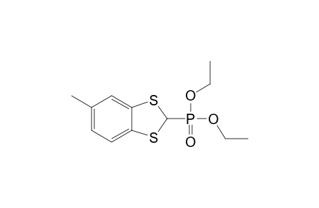 Phosphonic acid, (5-methyl-1,3-benzodithiol-2-yl)-, diethyl ester