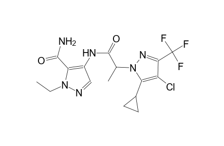4-({2-[4-chloro-5-cyclopropyl-3-(trifluoromethyl)-1H-pyrazol-1-yl]propanoyl}amino)-1-ethyl-1H-pyrazole-5-carboxamide