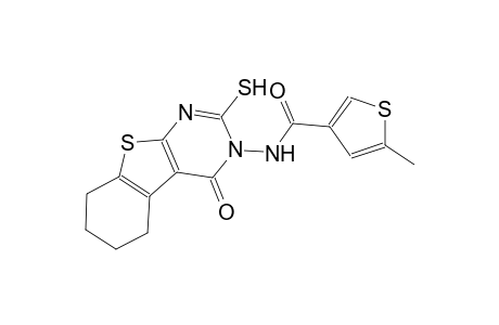 5-methyl-N-(4-oxo-2-sulfanyl-5,6,7,8-tetrahydro[1]benzothieno[2,3-d]pyrimidin-3(4H)-yl)-3-thiophenecarboxamide