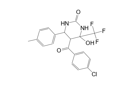 2(1H)-pyrimidinone, 5-(4-chlorobenzoyl)tetrahydro-4-hydroxy-6-(4-methylphenyl)-4-(trifluoromethyl)-