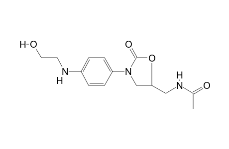 N-[[3-[4-(2-hydroxyethylamino)phenyl]-2-keto-oxazolidin-5-yl]methyl]acetamide