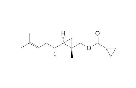 cyclopropane carboxylic acid[(1S*,2R*)-1-methyl-2-((R*)-5-methylhex-4-en-2-yl)cyclopropyl)]methyl