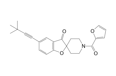 5-(3,3-dimethylbut-1-ynyl)-1'-(furan-2-carbonyl)spiro[1-benzofuran-2,4'-piperidine]-3-one