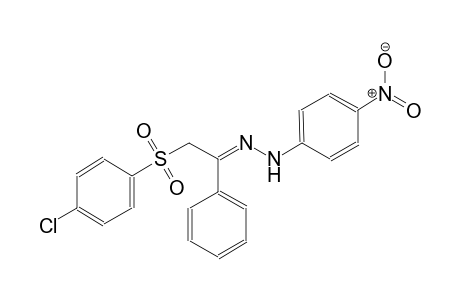(1E)-2-[(4-chlorophenyl)sulfonyl]-1-phenylethanone (4-nitrophenyl)hydrazone