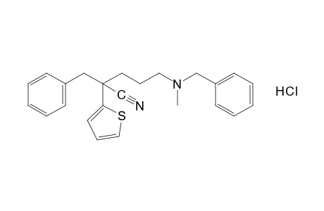 alpha-benzyl-alpha-[3-(benzylmethylamino)propyl]-2-thiopheneacetonitrile, hydrochloride