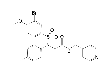 acetamide, 2-[[(3-bromo-4-methoxyphenyl)sulfonyl](4-methylphenyl)amino]-N-(4-pyridinylmethyl)-