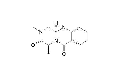 (4S,11AS)-2,4-DIMETHYL-2,4,11,11A-TETRAHYDRO-1H-PYRAZINO-[2,1-B]-QUINAZOLINE-3,6-DIONE