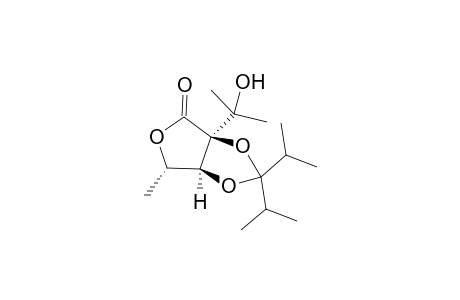 DL-Lyxonic acid, 5-deoxy-2-C-(1-hydroxy-1-methylethyl)-2,3-O-[2-methyl-1-(1-methylethyl)propenylidene]-, .gamma.-lactone