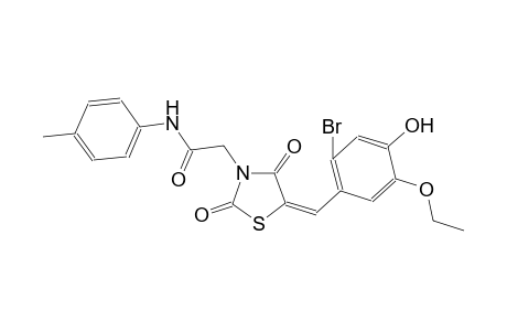 2-[(5E)-5-(2-bromo-5-ethoxy-4-hydroxybenzylidene)-2,4-dioxo-1,3-thiazolidin-3-yl]-N-(4-methylphenyl)acetamide