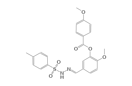 2-methoxy-5-((E)-{[(4-methylphenyl)sulfonyl]hydrazono}methyl)phenyl 4-methoxybenzoate