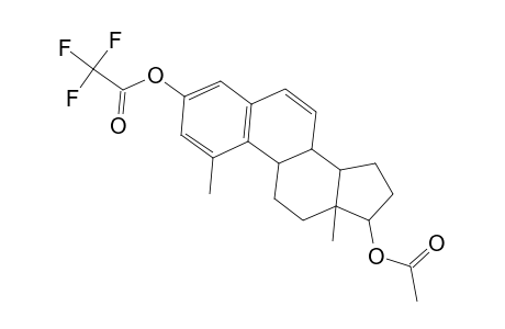 Estra-1,3,5(10),6-tetraene-3,17-diol, 1-methyl-, 17-acetate 3-(trifluoroacetate), (17.beta.)-