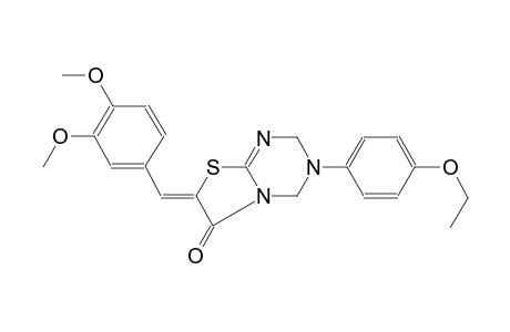 2H-thiazolo[3,2-a][1,3,5]triazin-6(7H)-one, 7-[(3,4-dimethoxyphenyl)methylene]-3-(4-ethoxyphenyl)-3,4-dihydro-, (7Z)-