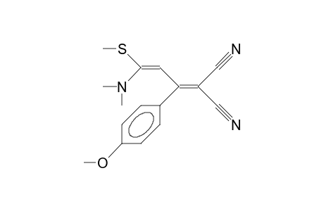 2-CYANO-3-(4-METHOXYPHENYL)-5-DIMETHYLAMINO-5-METHYLTHIO-PENTA-2,4-DIENE-NITRILE