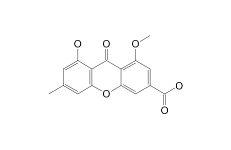 YICATHIN-C;1-HYDROXY-8-METHOXY-3-METHYL-9-OXO-9H-XANTHENE-6-CARBOXYLIC-ACID